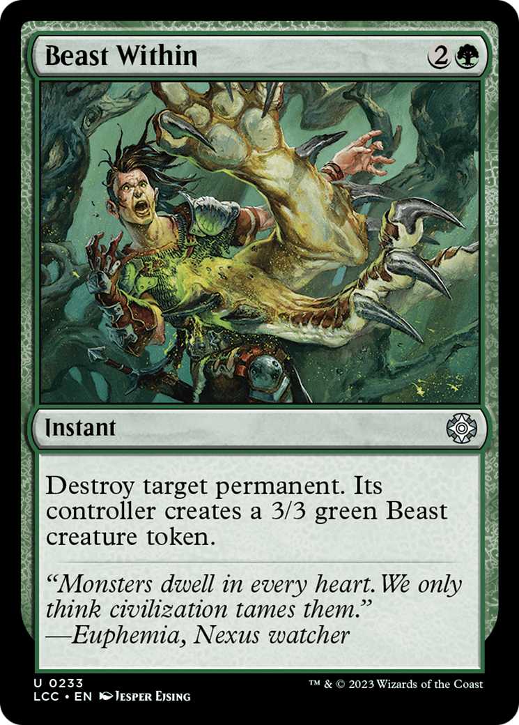 Beast Within [The Lost Caverns of Ixalan Commander] MTG Single Magic: The Gathering    | Red Claw Gaming