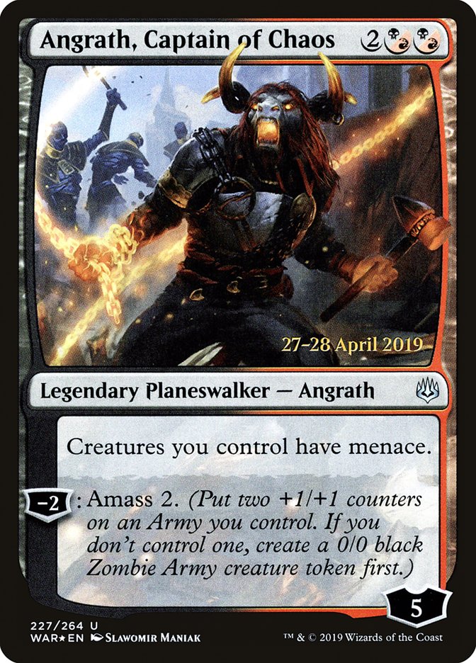 Angrath, Captain of Chaos [War of the Spark Prerelease Promos] MTG Single Magic: The Gathering    | Red Claw Gaming