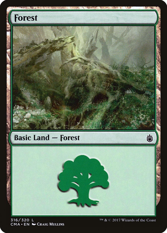 Forest (316) [Commander Anthology] MTG Single Magic: The Gathering    | Red Claw Gaming