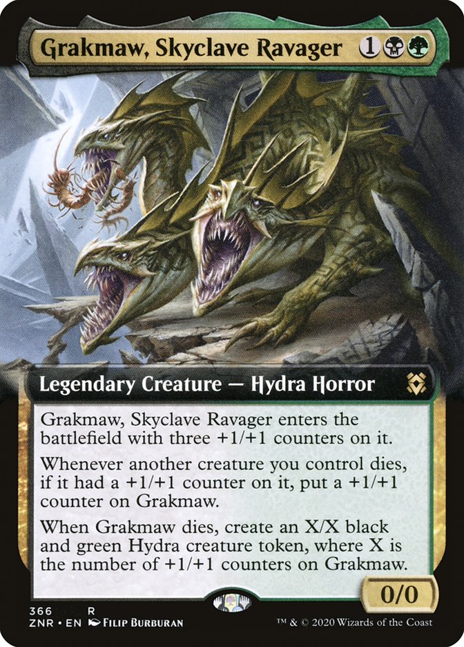 Grakmaw, Skyclave Ravager (Extended Art) [Zendikar Rising] MTG Single Magic: The Gathering    | Red Claw Gaming