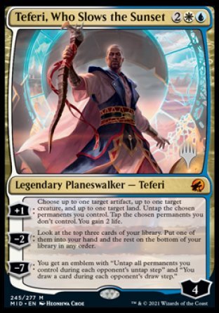 Teferi, Who Slows the Sunset (Promo Pack) [Innistrad: Midnight Hunt Promos] MTG Single Magic: The Gathering    | Red Claw Gaming