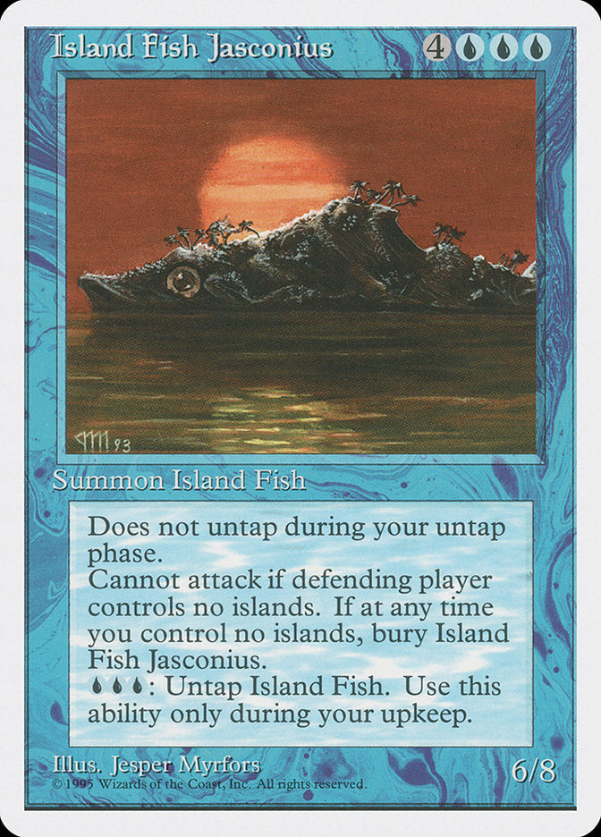 Island Fish Jasconius [Fourth Edition] MTG Single Magic: The Gathering    | Red Claw Gaming