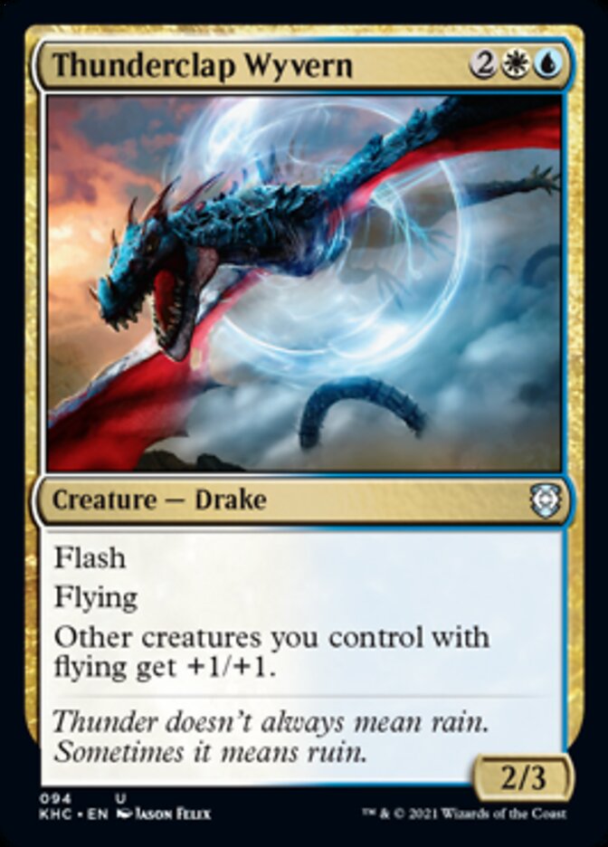 Thunderclap Wyvern [Kaldheim Commander] MTG Single Magic: The Gathering    | Red Claw Gaming