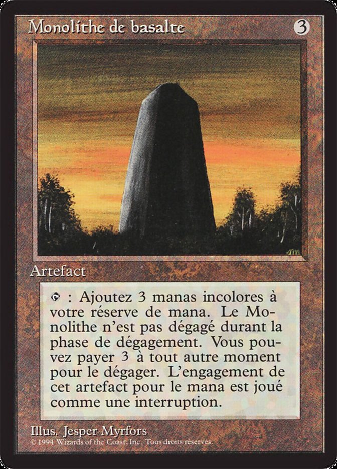 Basalt Monolith [Foreign Black Border] MTG Single Magic: The Gathering    | Red Claw Gaming