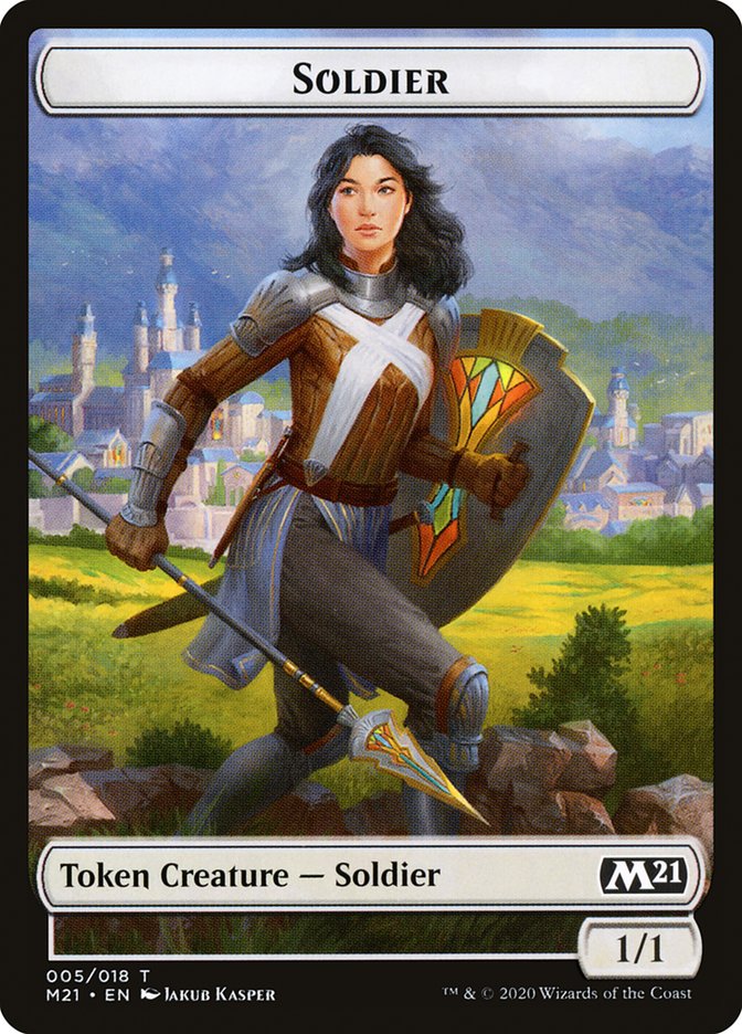 Soldier Token [Core Set 2021 Tokens] MTG Single Magic: The Gathering    | Red Claw Gaming