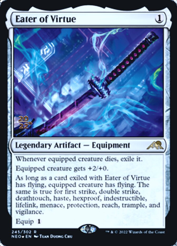 Eater of Virtue [Kamigawa: Neon Dynasty Prerelease Promos] MTG Single Magic: The Gathering    | Red Claw Gaming