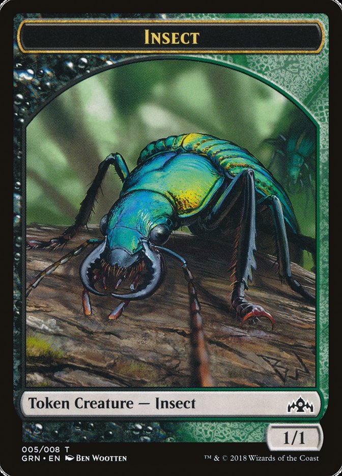 Saproling // Insect Double-Sided Token [Guilds of Ravnica Guild Kit Tokens] MTG Single Magic: The Gathering    | Red Claw Gaming