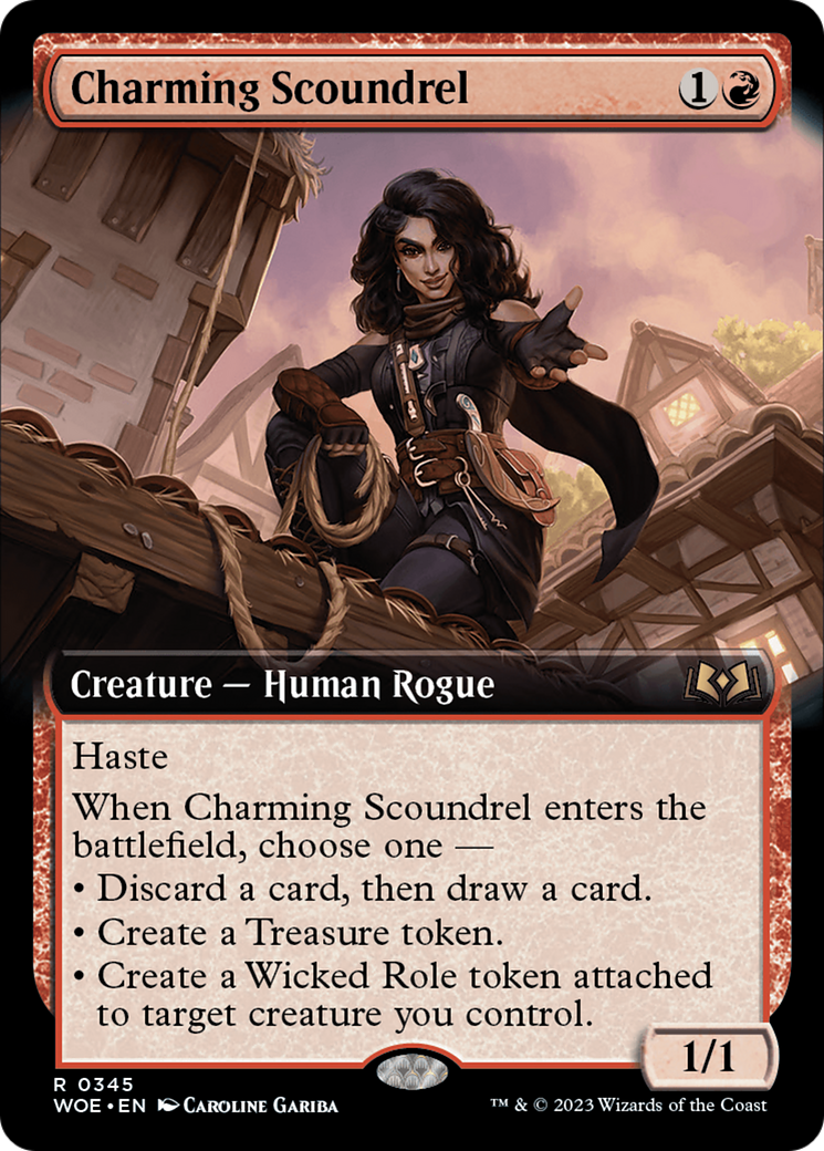 Charming Scoundrel (Extended Art) [Wilds of Eldraine] MTG Single Magic: The Gathering    | Red Claw Gaming