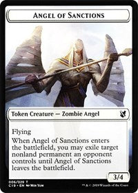 Angel of Sanctions // Horror Double-Sided Token [Commander 2019 Tokens] MTG Single Magic: The Gathering    | Red Claw Gaming