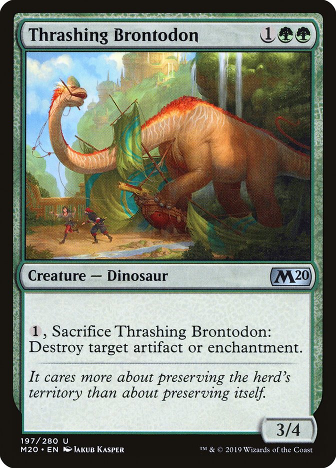 Thrashing Brontodon [Core Set 2020] MTG Single Magic: The Gathering    | Red Claw Gaming