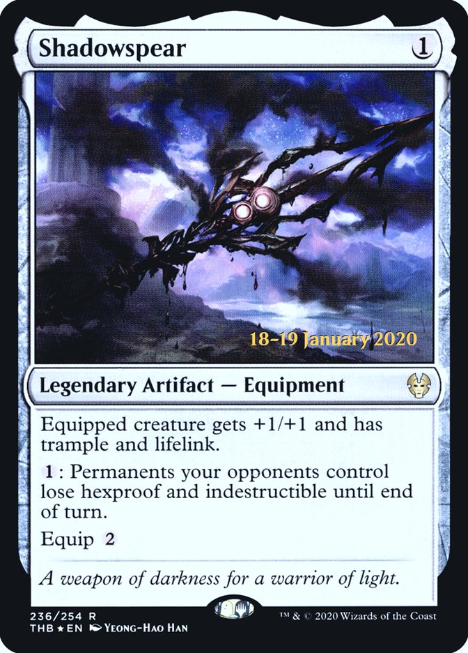 Shadowspear [Theros Beyond Death Prerelease Promos] MTG Single Magic: The Gathering    | Red Claw Gaming