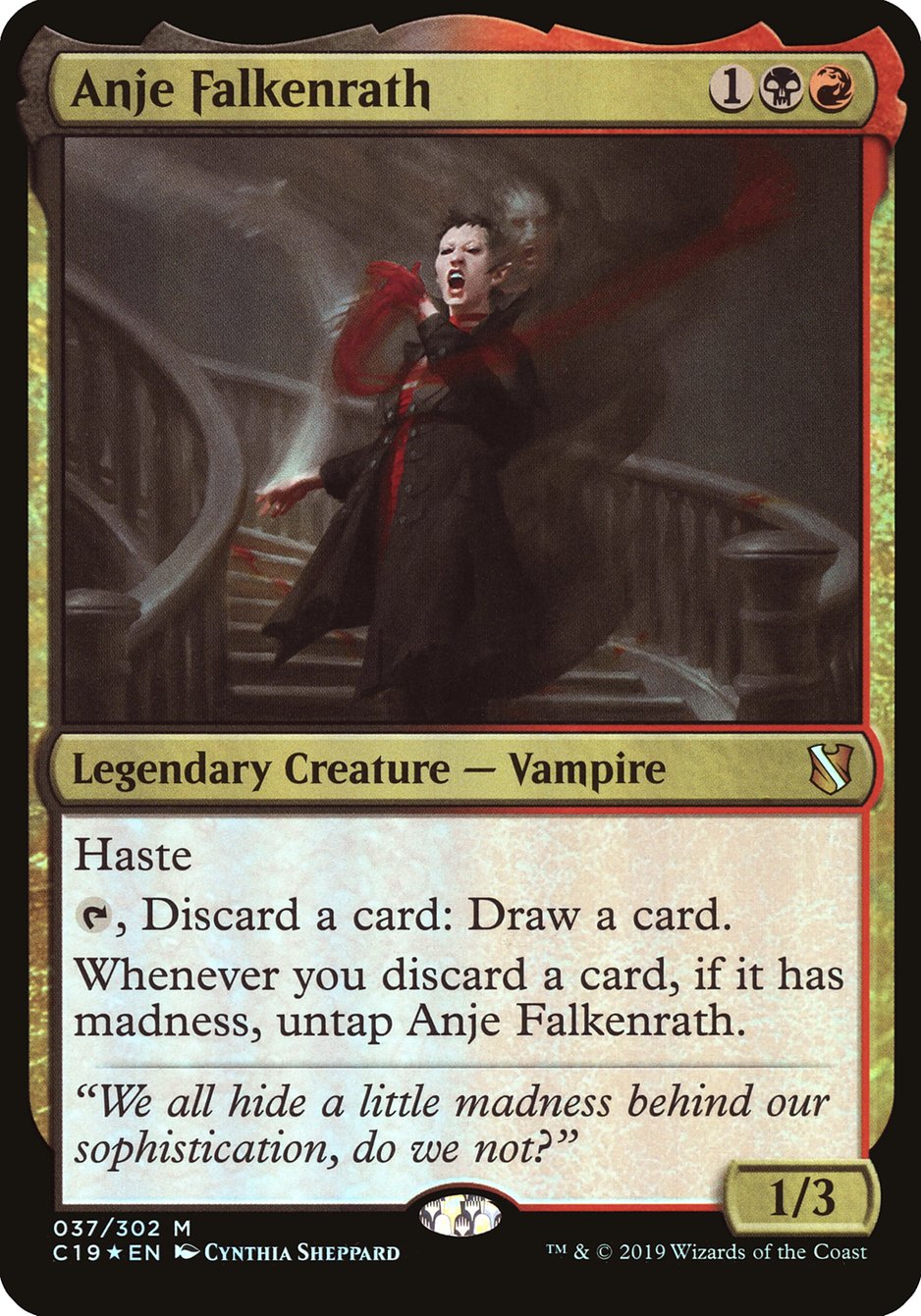 Anje Falkenrath (Oversized) [Commander 2019 Oversized] MTG Single Magic: The Gathering    | Red Claw Gaming