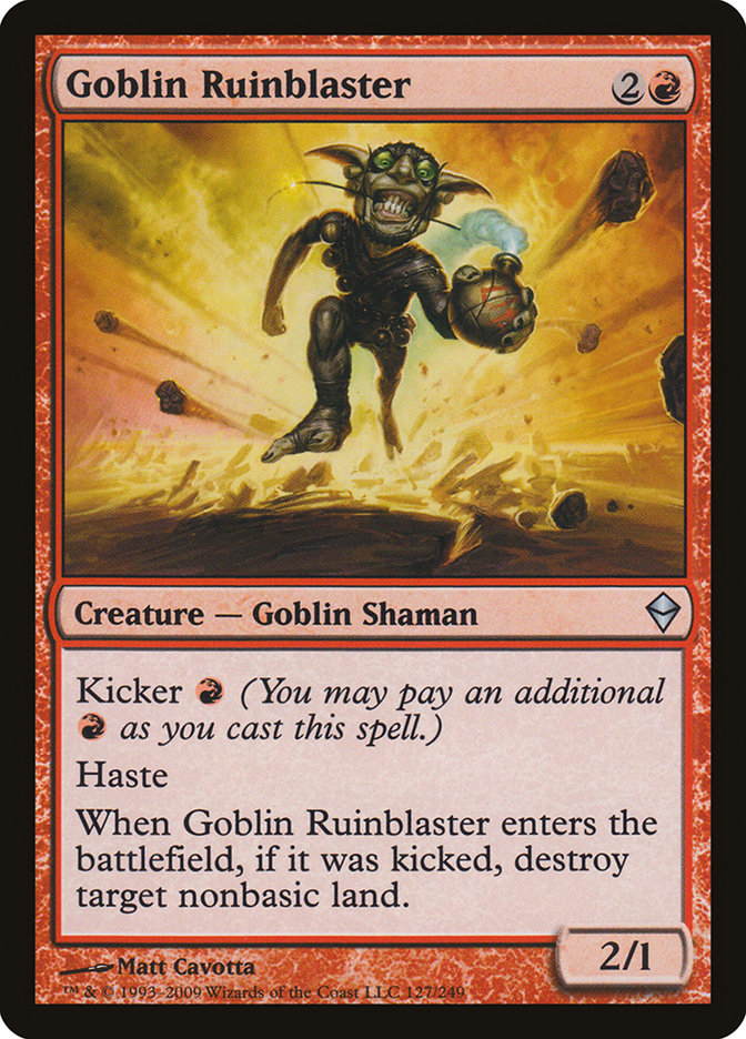 Goblin Ruinblaster [Zendikar] MTG Single Magic: The Gathering    | Red Claw Gaming