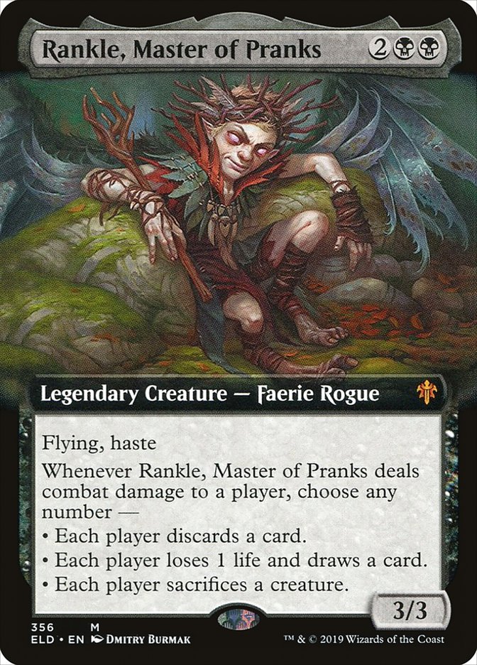 Rankle, Master of Pranks (Extended Art) [Throne of Eldraine] MTG Single Magic: The Gathering    | Red Claw Gaming