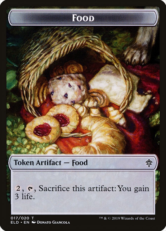 Food Token (017/020) [Throne of Eldraine Tokens] MTG Single Magic: The Gathering    | Red Claw Gaming