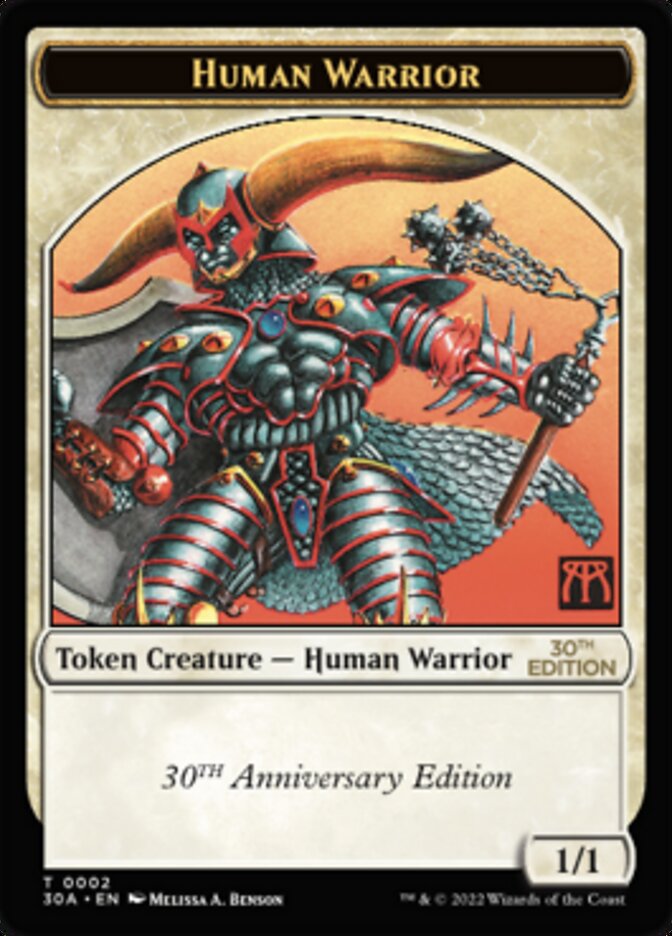 Human Warrior Token [30th Anniversary Tokens] MTG Single Magic: The Gathering    | Red Claw Gaming