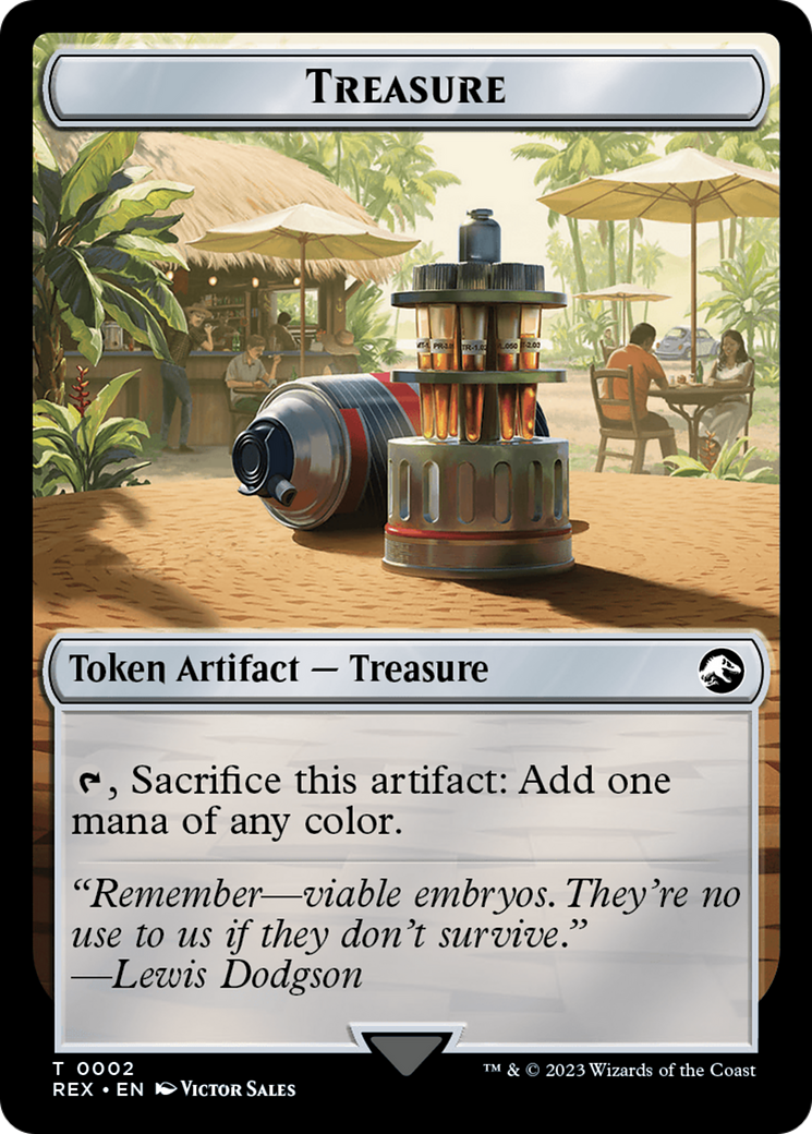 Treasure (0002) // Fungus Double-Sided Token [Jurassic World Collection Tokens] MTG Single Magic: The Gathering    | Red Claw Gaming