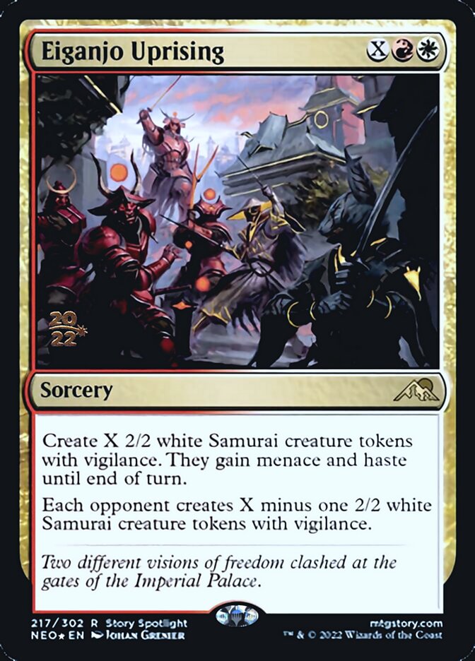 Eiganjo Uprising [Kamigawa: Neon Dynasty Prerelease Promos] MTG Single Magic: The Gathering    | Red Claw Gaming