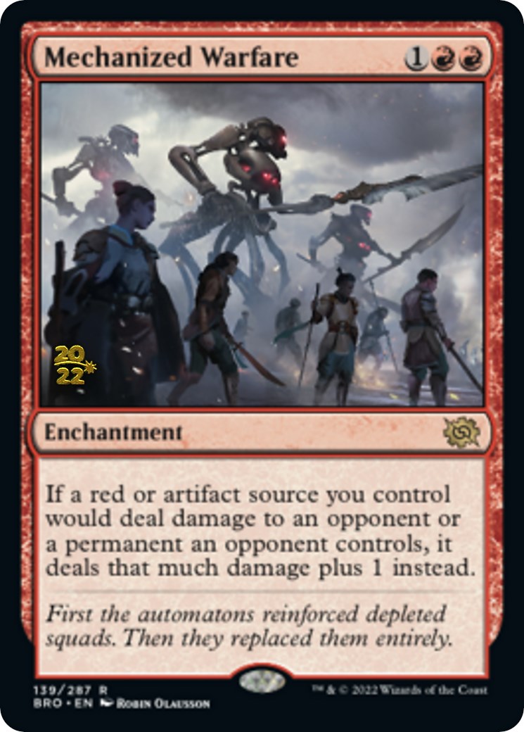 Mechanized Warfare [The Brothers' War Prerelease Promos] MTG Single Magic: The Gathering    | Red Claw Gaming