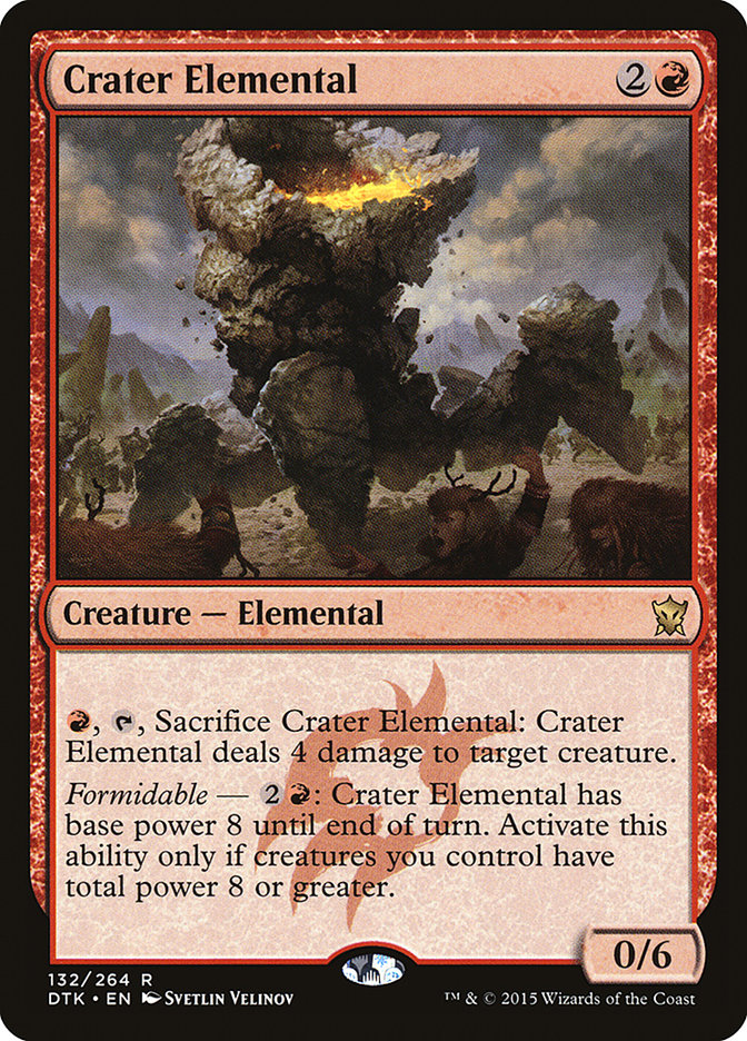 Crater Elemental [Dragons of Tarkir] MTG Single Magic: The Gathering    | Red Claw Gaming