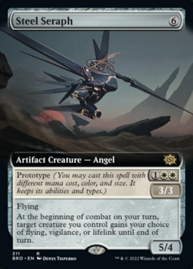 Steel Seraph (Extended Art) [The Brothers' War] MTG Single Magic: The Gathering    | Red Claw Gaming