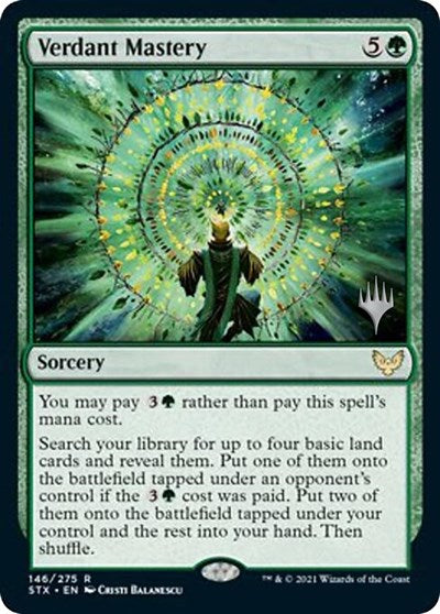 Verdant Mastery (Promo Pack) [Strixhaven: School of Mages Promos] MTG Single Magic: The Gathering    | Red Claw Gaming