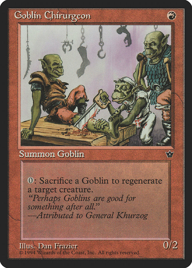 Goblin Chirurgeon (Dan Frazier) [Fallen Empires] MTG Single Magic: The Gathering    | Red Claw Gaming