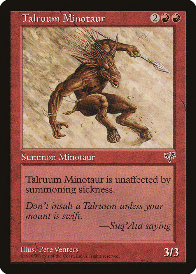 Talruum Minotaur [Mirage] MTG Single Magic: The Gathering    | Red Claw Gaming