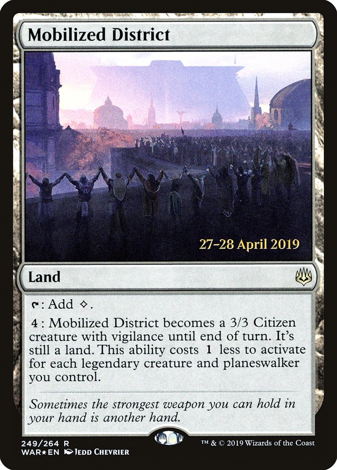 Mobilized District [War of the Spark Prerelease Promos] MTG Single Magic: The Gathering    | Red Claw Gaming