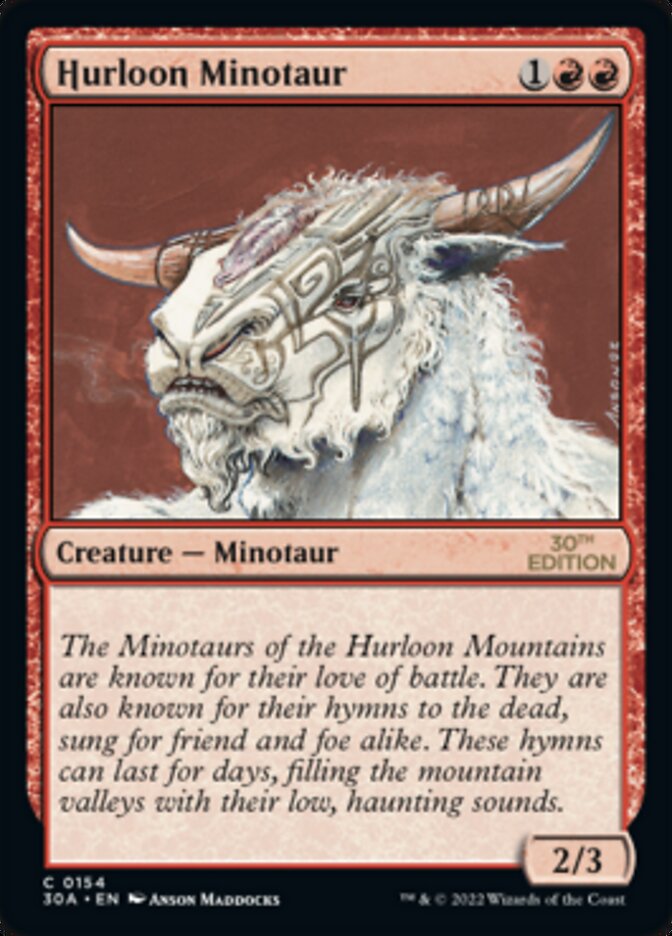 Hurloon Minotaur [30th Anniversary Edition] MTG Single Magic: The Gathering    | Red Claw Gaming