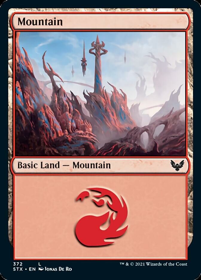 Mountain (372) [Strixhaven: School of Mages] MTG Single Magic: The Gathering    | Red Claw Gaming