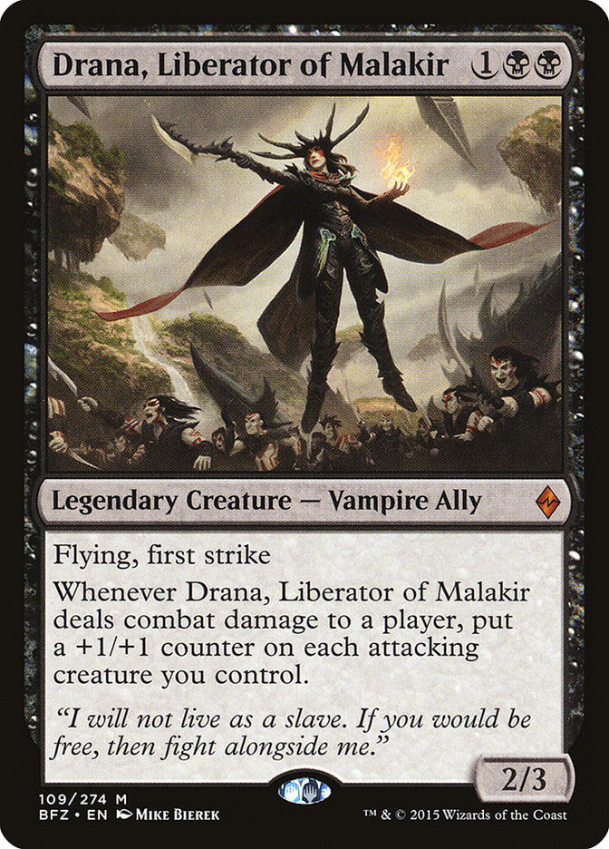 Drana, Liberator of Malakir [Battle for Zendikar] MTG Single Magic: The Gathering    | Red Claw Gaming