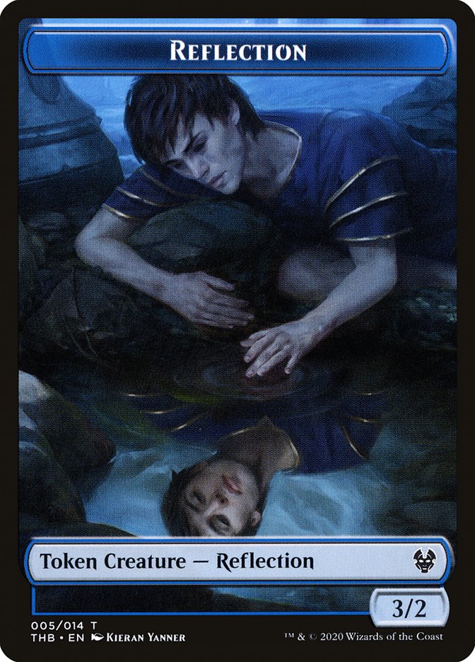 Human Soldier // Reflection Double-Sided Token [Theros Beyond Death Tokens] MTG Single Magic: The Gathering    | Red Claw Gaming