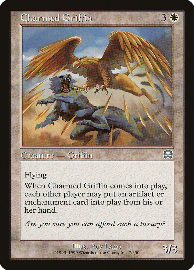 Charmed Griffin [Mercadian Masques] MTG Single Magic: The Gathering    | Red Claw Gaming