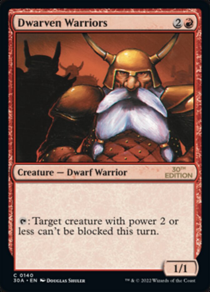 Dwarven Warriors [30th Anniversary Edition] MTG Single Magic: The Gathering    | Red Claw Gaming