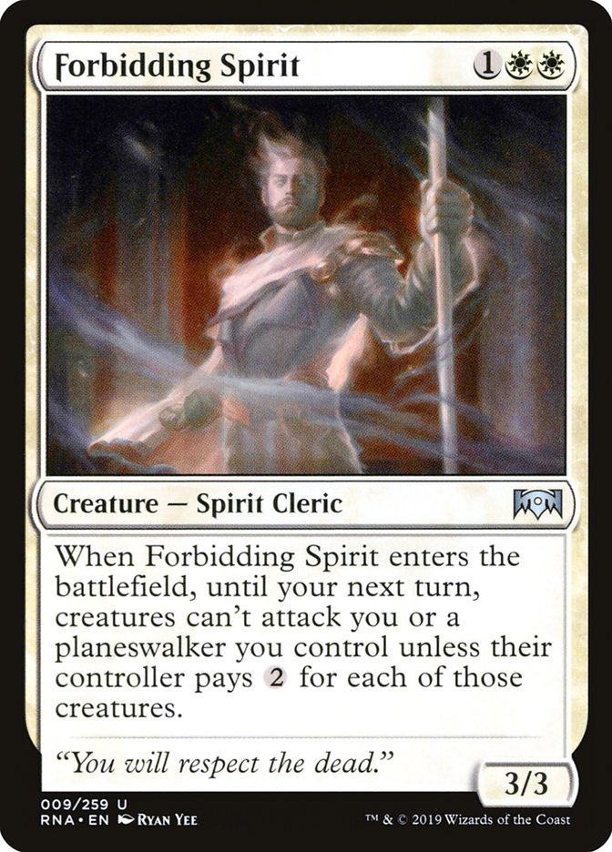 Forbidding Spirit [Ravnica Allegiance] MTG Single Magic: The Gathering    | Red Claw Gaming