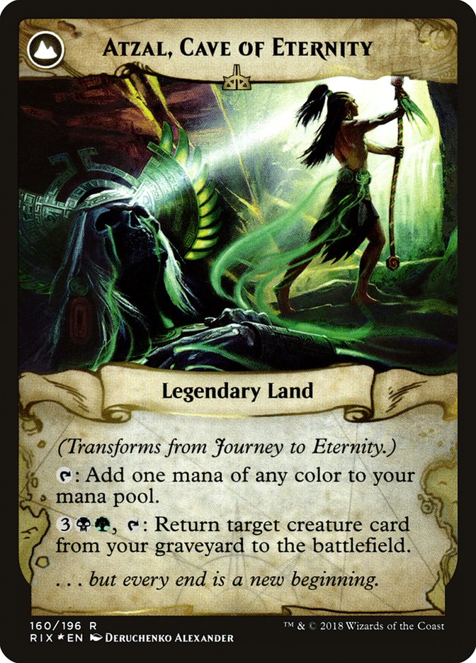 Journey to Eternity // Atzal, Cave of Eternity [Rivals of Ixalan Prerelease Promos] MTG Single Magic: The Gathering    | Red Claw Gaming
