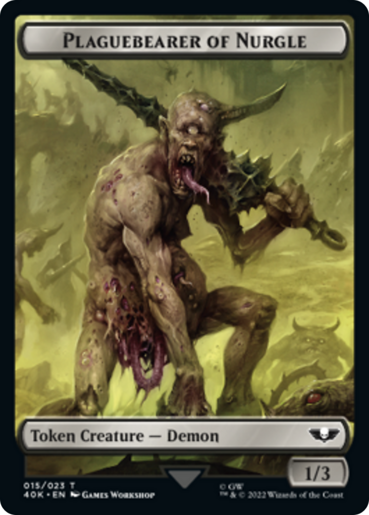 Spawn // Plaguebearer of Nurgle Double-Sided Token [Warhammer 40,000 Tokens] MTG Single Magic: The Gathering    | Red Claw Gaming