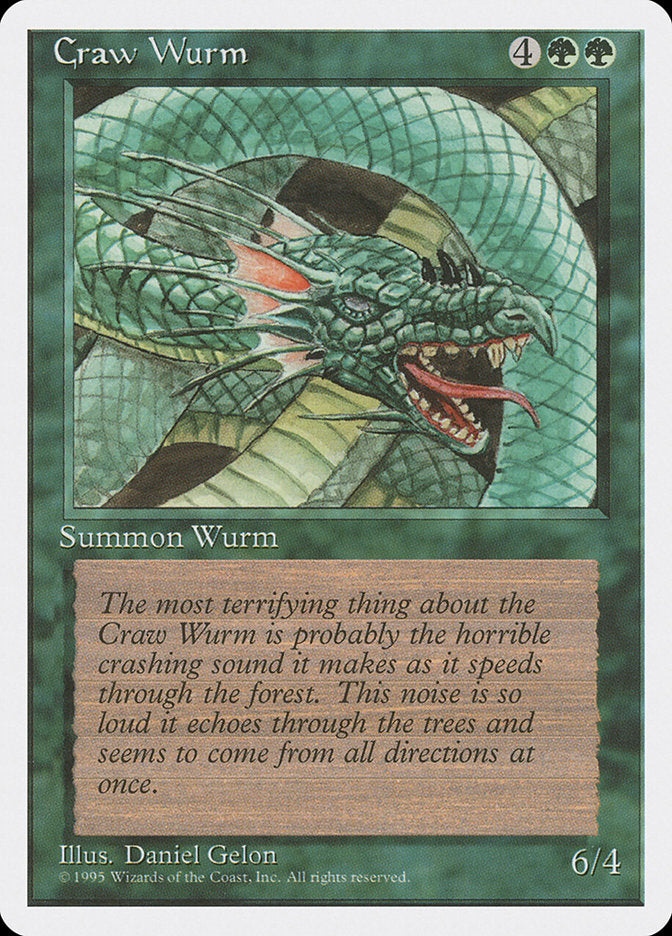 Craw Wurm [Fourth Edition] MTG Single Magic: The Gathering    | Red Claw Gaming