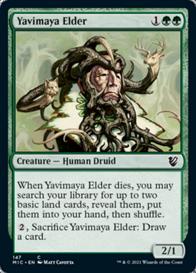 Yavimaya Elder [Innistrad: Midnight Hunt Commander] MTG Single Magic: The Gathering    | Red Claw Gaming