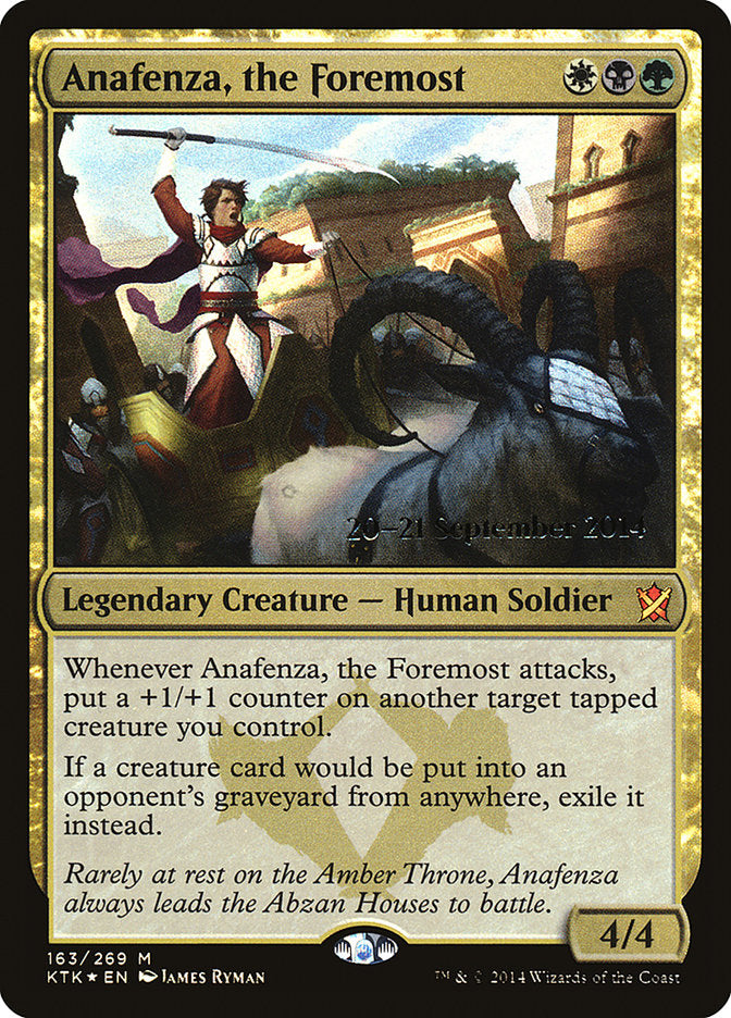 Anafenza, the Foremost [Khans of Tarkir Prerelease Promos] MTG Single Magic: The Gathering    | Red Claw Gaming