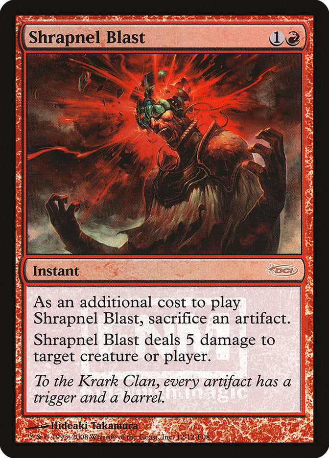 Shrapnel Blast [Friday Night Magic 2008] MTG Single Magic: The Gathering    | Red Claw Gaming