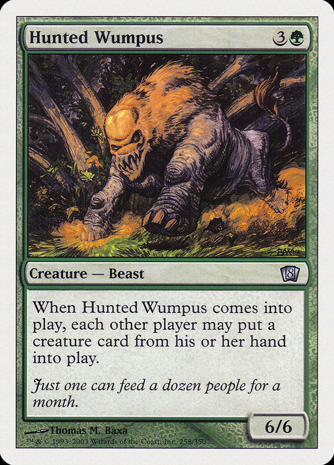 Hunted Wumpus [Eighth Edition] MTG Single Magic: The Gathering    | Red Claw Gaming