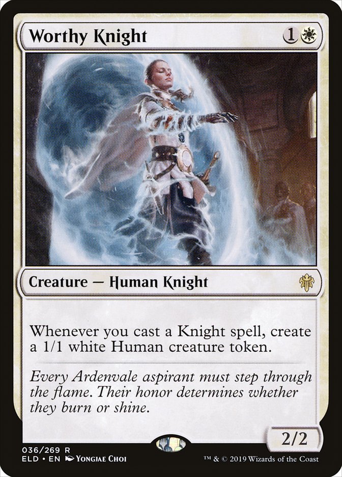 Worthy Knight [Throne of Eldraine] MTG Single Magic: The Gathering    | Red Claw Gaming