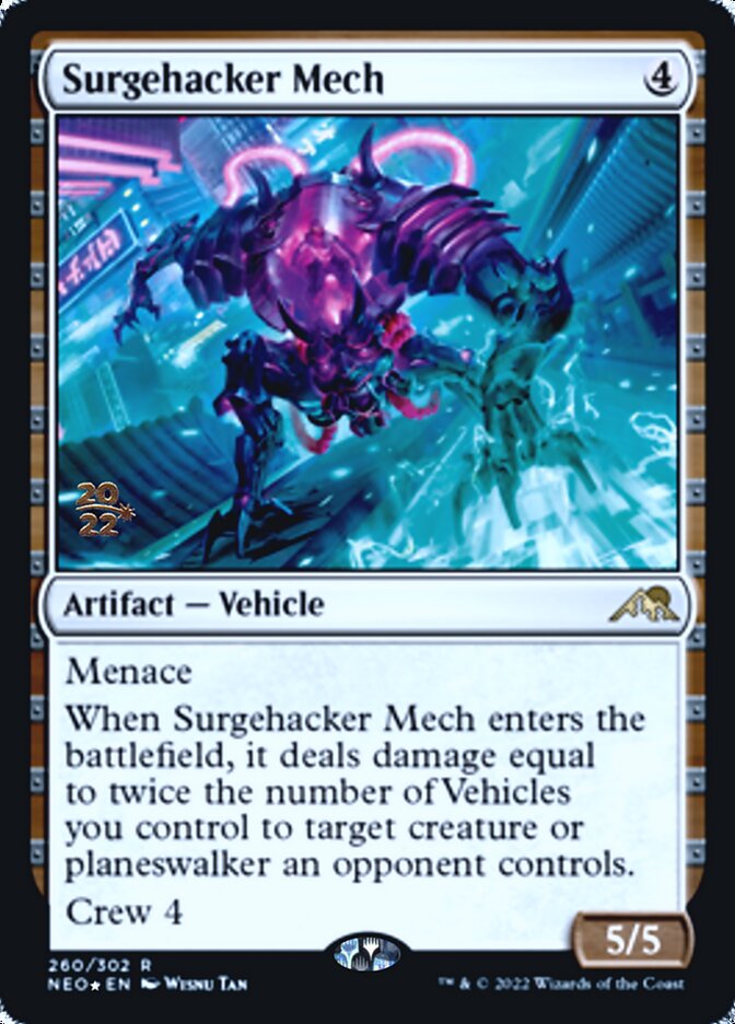 Surgehacker Mech [Kamigawa: Neon Dynasty Prerelease Promos] MTG Single Magic: The Gathering    | Red Claw Gaming