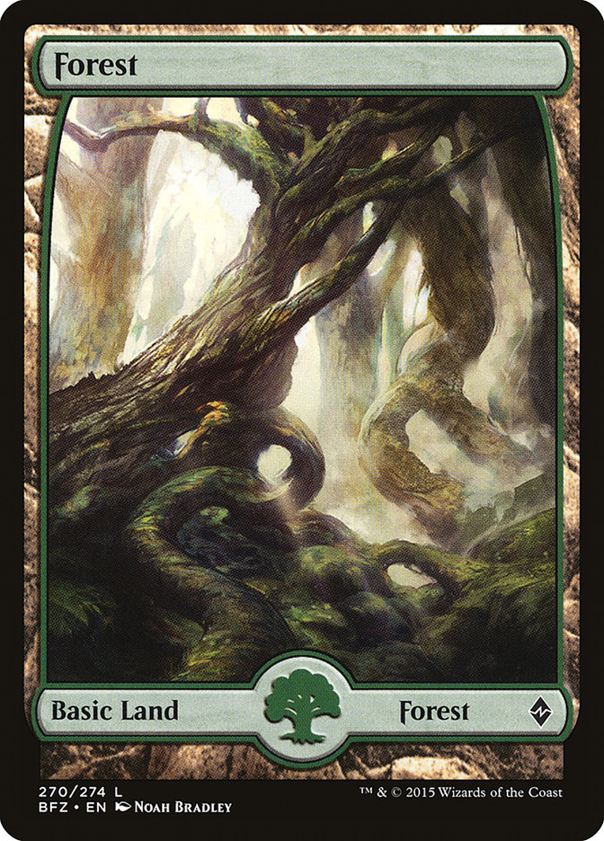 Forest (270) (Full Art) [Battle for Zendikar] MTG Single Magic: The Gathering    | Red Claw Gaming