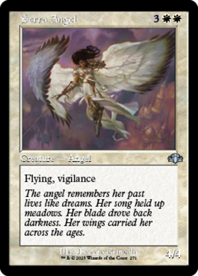 Serra Angel (Retro) [Dominaria Remastered] MTG Single Magic: The Gathering    | Red Claw Gaming