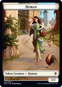 Human // Food (16) Double-Sided Token [Throne of Eldraine Tokens] MTG Single Magic: The Gathering    | Red Claw Gaming