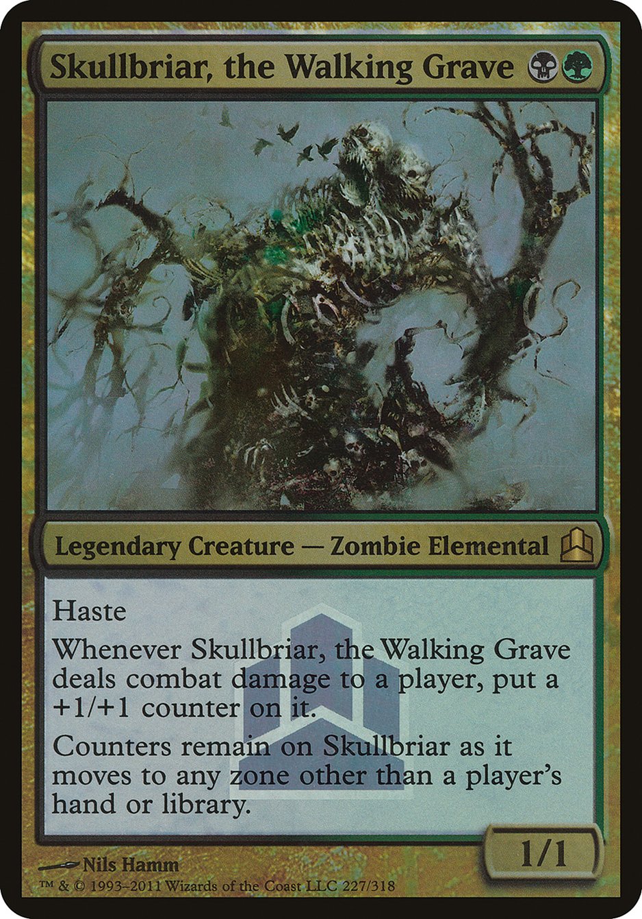 Skullbriar, the Walking Grave (Launch) (Oversized) [Commander 2011 Oversized] MTG Single Magic: The Gathering    | Red Claw Gaming