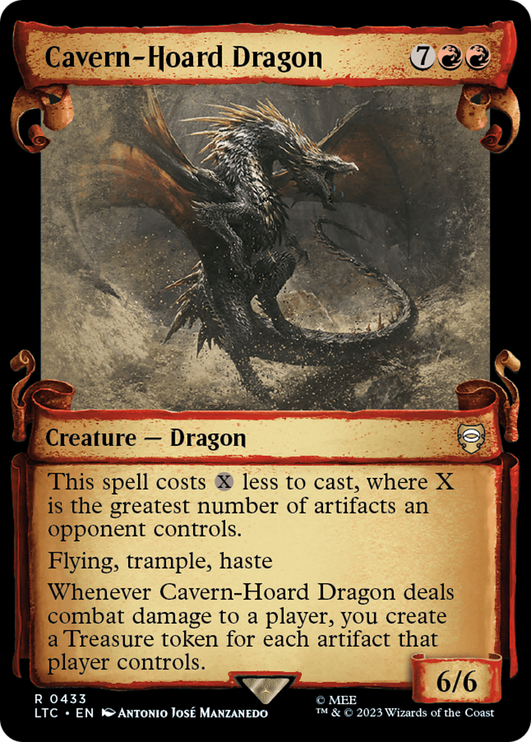 Cavern-Hoard Dragon [The Lord of the Rings: Tales of Middle-Earth Commander Showcase Scrolls] MTG Single Magic: The Gathering    | Red Claw Gaming